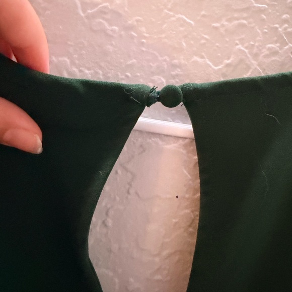 Lane Bryant Dark Green Wrap-Style Jumpsuit - Picture 6 of 6